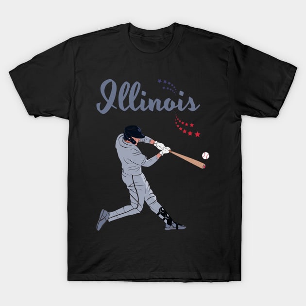 Illinois Baseball | 50 USA Sports Cities T-Shirt by VISUALUV